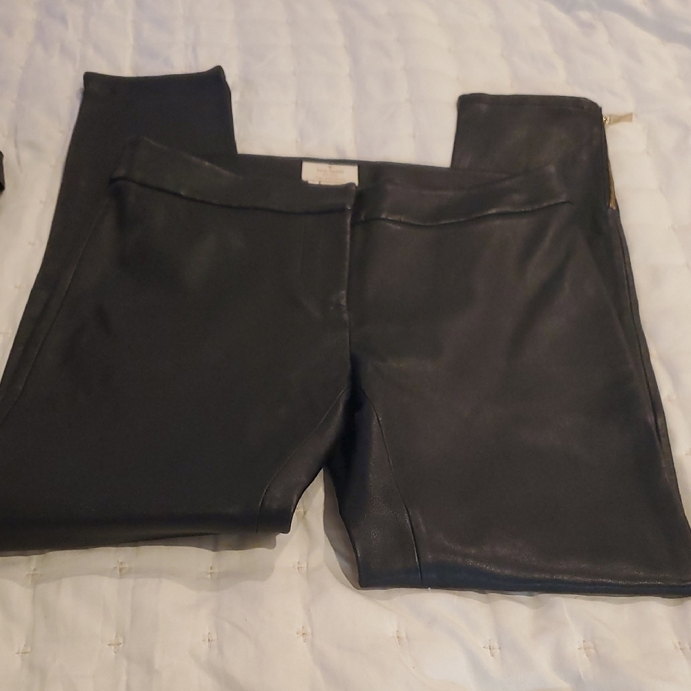 Kate Spade New York Lamb Leather Skinny Legs Pants